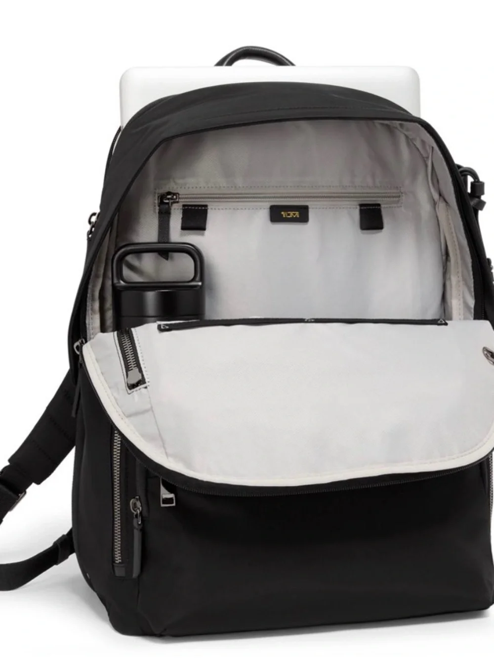 Tumi Black Nylon Travel & Commute Backpack karenscompany.com display picture 3